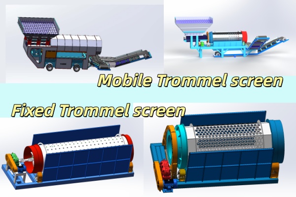 Ruijie mobile trommel screen and fixed trommel screen for wide application 